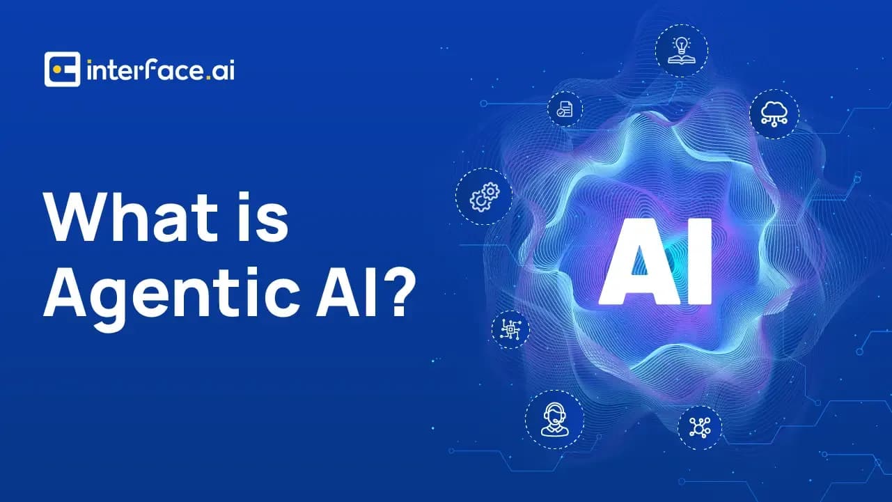 A digital graphic with the text "What is Agentic AI?" next to a stylized graphic of an AI brain.