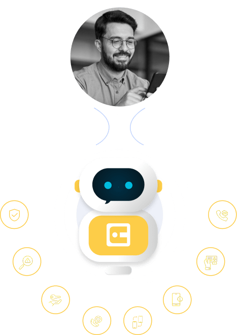 Member authenticating on phone with fraud prevention AI