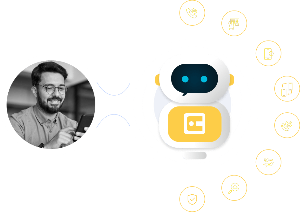 Member authenticating on phone with fraud prevention AI